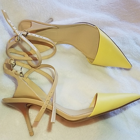 Zara Yellow Sling Backs - Picture 2 of 8